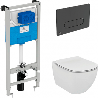 Инсталляция IDEAL STANDARD с подвесным безободковым унитазом Tesi AquaBlade TT00002/115A6 Инсталляция IDEAL STANDARD с подвесным безободковым унитазом Tesi AquaBlade TT00002/115A6